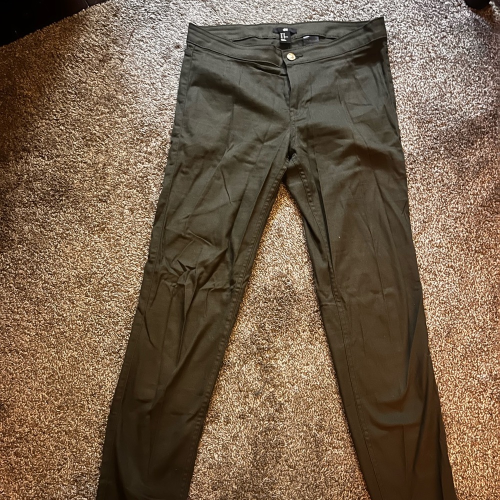 H&M Green Slim Fit Pants